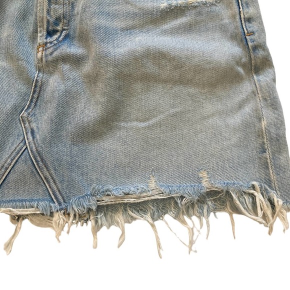 NWT AGOLDE Quinn Blue Denim Jean Skirt - Picture 6 of 10